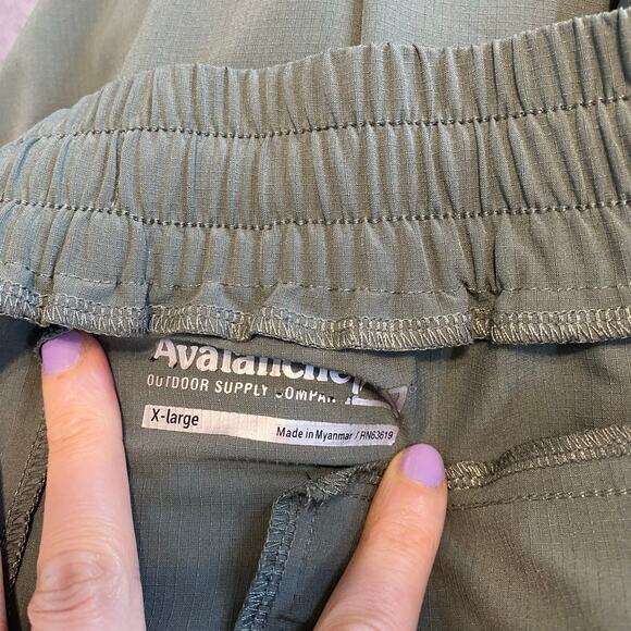 Avalanche Briger Ripstop Ankle Pant Active Outdoor Hiking Olive Green High Rise - Picture 5 of 6